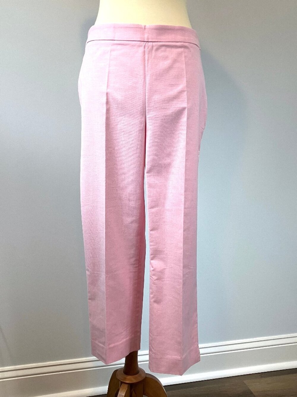 Talbots Blush Pink Chatham Crop Pants Trousers Ankle 10 High Waist Office Work